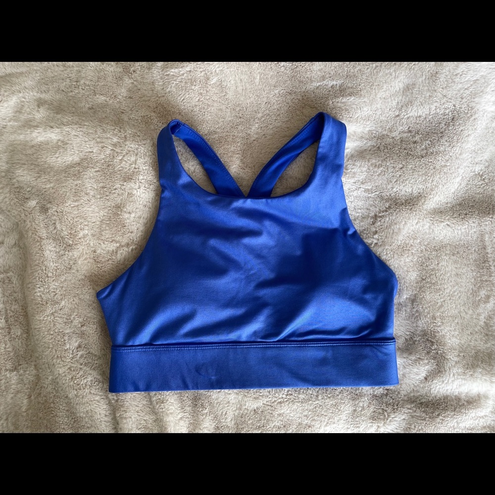 Fabletics Ella High Impact Blue Sports Bra